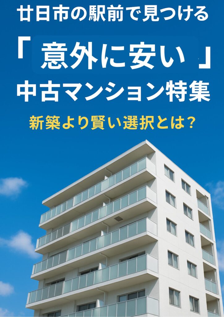 廿日市の駅前で見つける“意外に安い”中古マンション特集 ― 新築より賢い選択とは?